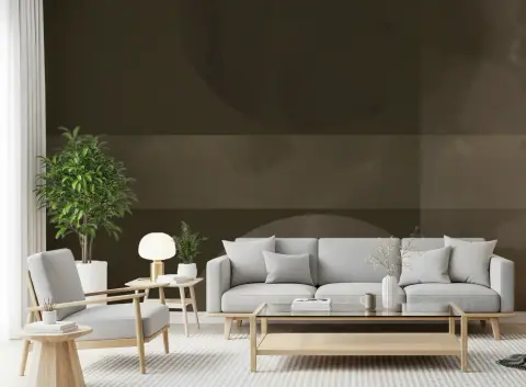 Muted Olive Geometric Abstract Wall Mural