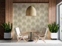 Vintage Style Palm Tree Arch Pattern Wallpaper