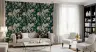 Elegant Emerald Floral Bird Pattern Wallpaper 2