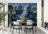 Vibrant Metropolis Night Cityscape Wall Mural 3