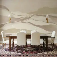 Serene Abstract Desert Landscape Wall Mural