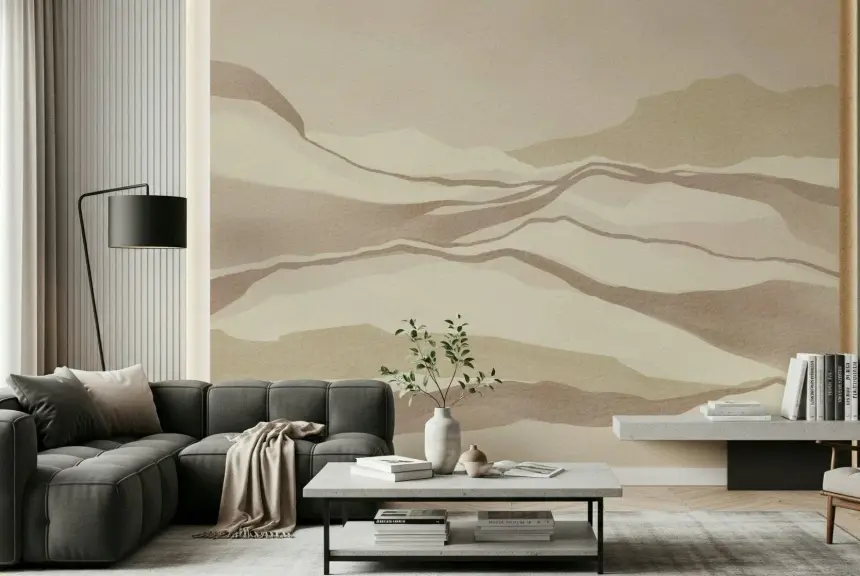 Neutral Desertscape Wall Mural