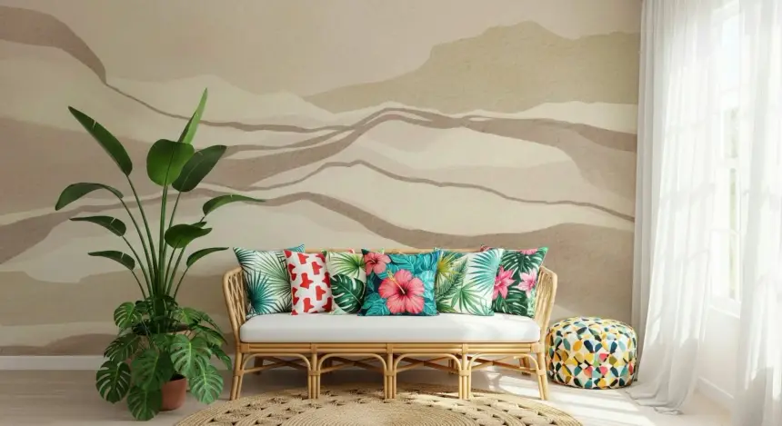 Neutral Desertscape Wall Mural