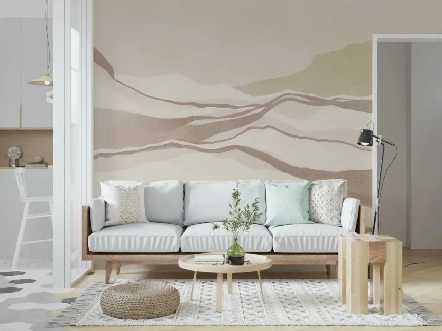 Neutral Desertscape Wall Mural