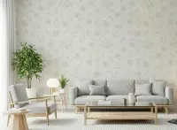 Subtle Botanical Motif Wallpaper