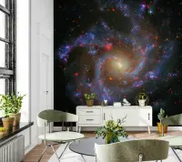 Mesmerizing Cosmic Spiral Galaxy Wall Mural