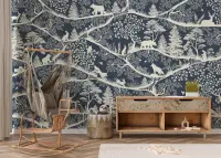 Whimsical Woodland Animals & Trees Wall Mural