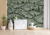 Whimsical Woodland Creatures Kids Wallpaper