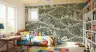 Whimsical Woodland Animals Green Wall Mural 5
