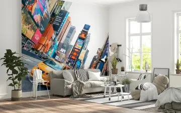 Vibrant Times Square New York City Wall Mural