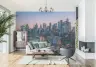 Dusk City Skyline Panoramic Wall Mural 2