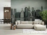 New York Cityscape Riverfront Wall Mural