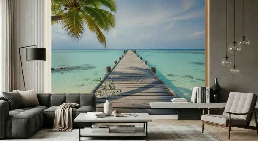 Ocean Pier Dream Wall Mural