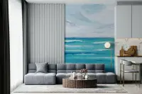 Abstract Ocean Waves Landscape Wall Mural