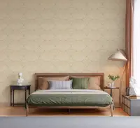 Elegant Art Deco Shell and Wave Pattern Wallpaper