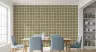 Sage Green Brushstroke Square Grid Wallpaper 1