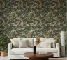 Chinoiserie Peacock and Floral Green Wallpaper 1