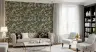 Chinoiserie Peacock and Floral Green Wallpaper 5