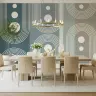 Modern Geometric Arches and Circles Wall Mural 3
