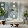 Modern Geometric Arches and Circles Wall Mural 5