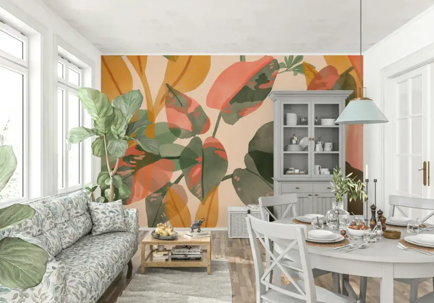 Organic Foliage Wall Mural - 2861673