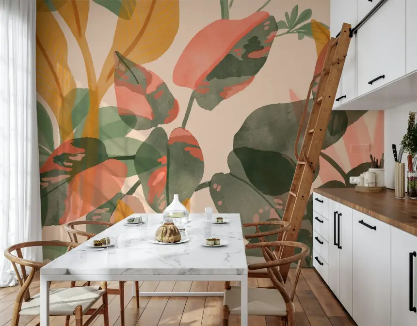 Organic Foliage Wall Mural - 2861673