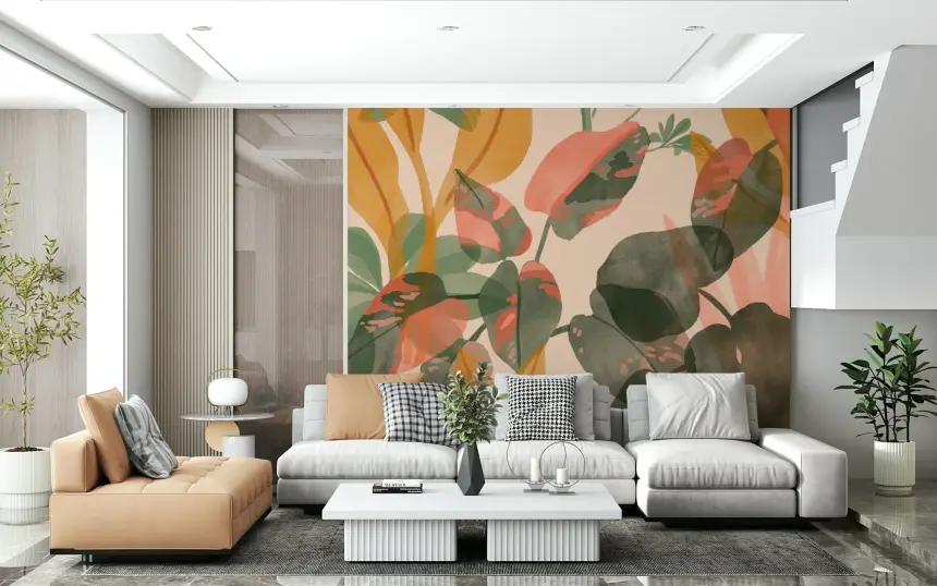Organic Foliage Wall Mural - 2861673
