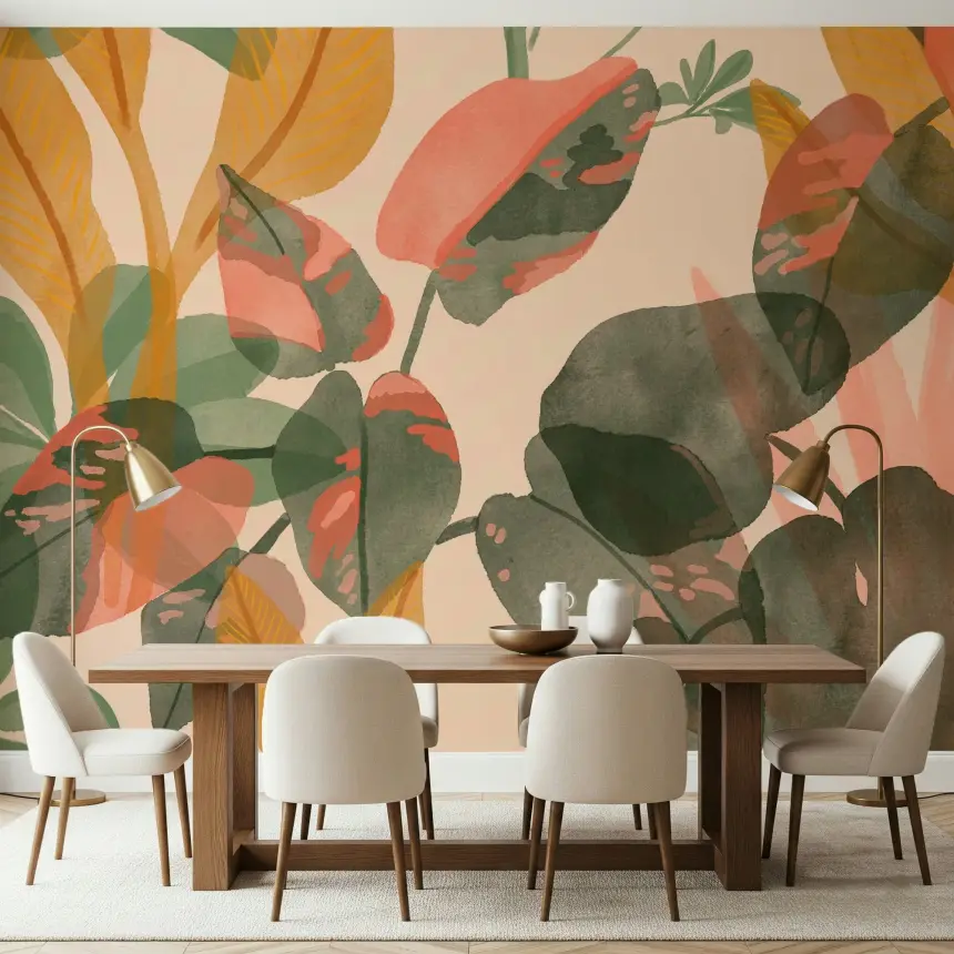 Organic Foliage Wall Mural - 2861673