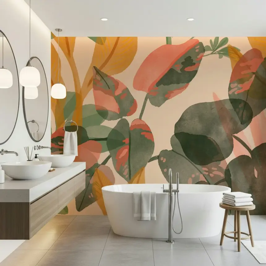 Organic Foliage Wall Mural - 2861673