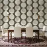 Contemporary Stippled Circle Wallpaper in Cream and Brown 5