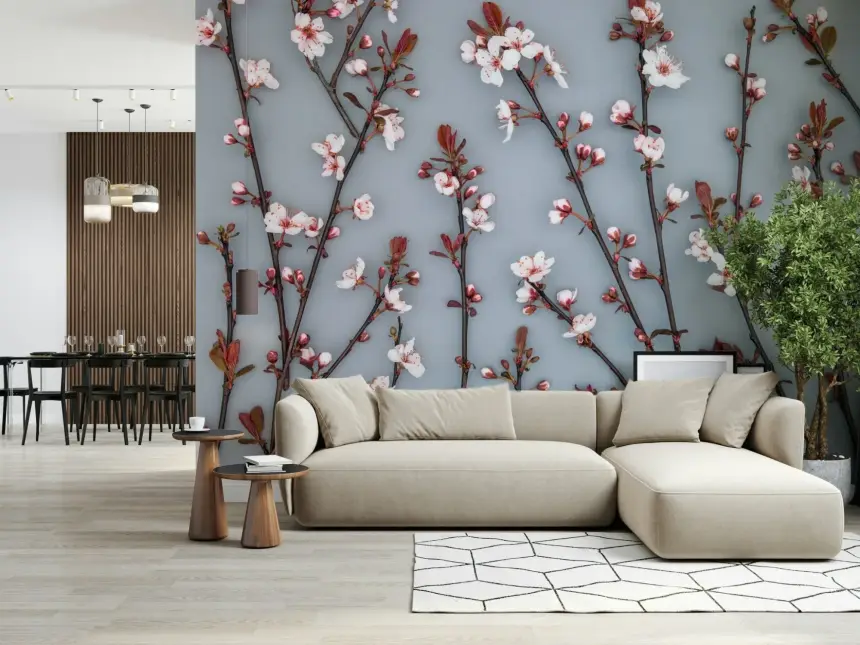Ornamental Cherry Plant Wall Mural