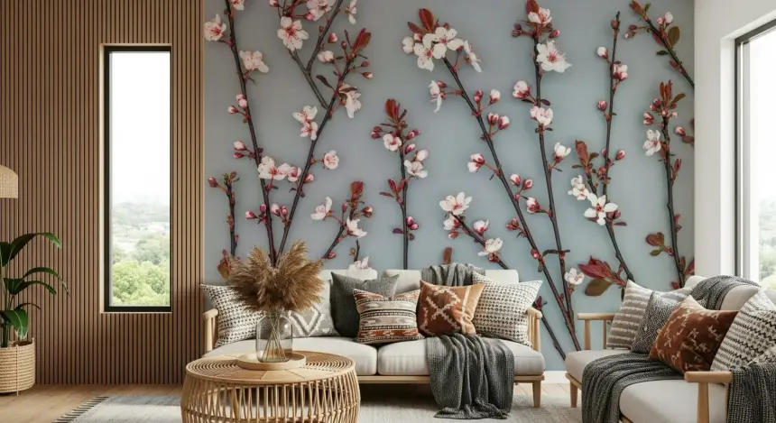 Ornamental Cherry Plant Wall Mural