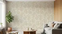 Subtle Botanical Tendrils Pattern Wallpaper
