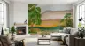 Abstract Watercolor Hillside Landscape Wall Mural 2