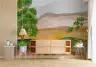 Abstract Watercolor Hillside Landscape Wall Mural 3