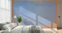 Abstract Painterly Blue Wash Wall Mural