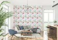 Charming Pastel Watercolor Floral Bloom Wallpaper