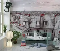 Paris Rooftops Cityscape Wall Mural