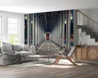 Parisian Metro Bridge Perspective Wall Mural