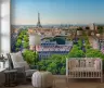 Eiffel Tower Panorama Parisian Boulevard Wallpaper 3
