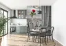 Romantic Red Rose Parisian Cityscape Wall Mural 1