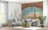 Romantic Parisian Archway Eiffel Tower Wall Mural 1