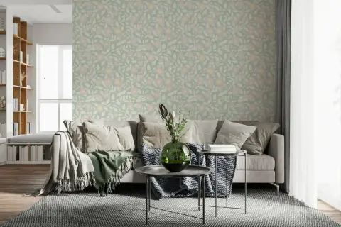 Pastel Blossom Vine Wallpaper