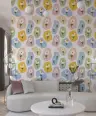 Playful Pastel Daisy Shapes Wallpaper 3