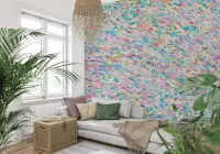Vibrant Abstract Pastel Swirls Wallpaper