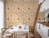 Contemporary Peach and Sage Terrazzo Pattern Wallpaper 2