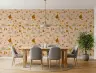 Contemporary Peach and Sage Terrazzo Pattern Wallpaper 1