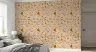 Contemporary Peach and Sage Terrazzo Pattern Wallpaper 4