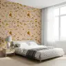 Contemporary Peach and Sage Terrazzo Pattern Wallpaper 5