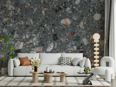 Modern Terrazzo Stone Pattern Wall Mural